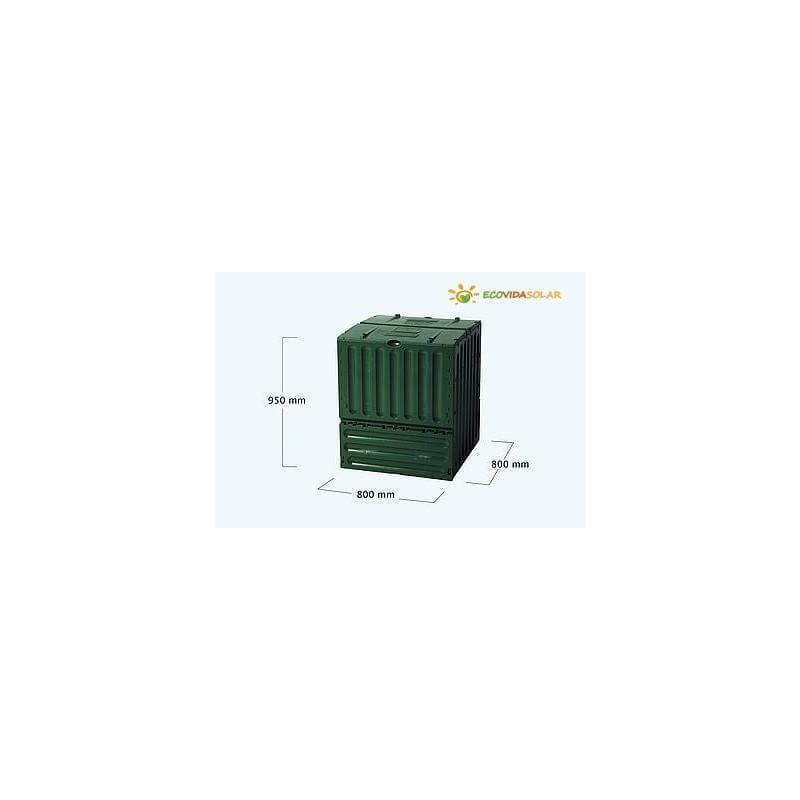 Contenedor de compost Eco King, 950 mm de alto, 800 mm de ancho/profundidad