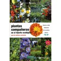 Portada de libro con plantas y flores, resaltando compañeras ideales en la siembra asociada.