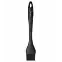 Pincel de silicona de color negro Lurch con mango largo.