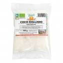 Una bolsa de Vegetalia coco rallado bio, 100g, de agricultura ecológica.