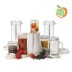 Juego de licuadora Tribest con frascos Mason, frutas y etiqueta libre de BPA.