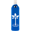 Botella Flaska en funda con diseño de árbol de la vida en color blanco.