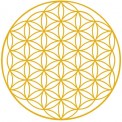 Flor de la Vida Oro Adhesivo de 6 cm