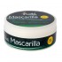 Envase de mascarilla capilar de color verde y blanco etiquetado “Mascarilla Capilar” con certificación bio.