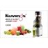 Exprimidor Kuvings CS600 con motor de 24 h, frutas, verduras y un refrescante vaso de zumo.