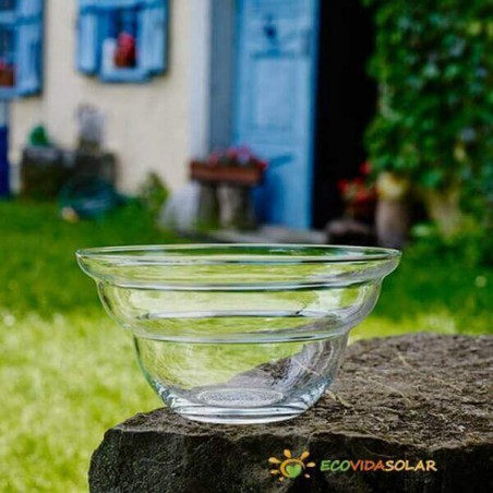 Cuenco de cristal con flor de la vida - Natures Design en un jardin