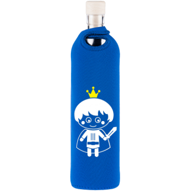 Botella de vidrio Flaska neo Kids Príncipe - Ecovidasolar