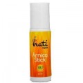 Stick de Árnica Ecológica Irati, 30ml, calmante para golpes infantiles en envase cilíndrico blanco.