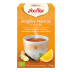 Caja de Yogi Tea con sabores jengibre, naranja y vainilla representada.