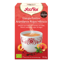 Té Energía Positiva arandanos rojos hibisco Yogi Tea