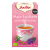 Caja rosa de Yogi Tea “Mujer Equilibrio” para el bienestar con una taza serena en el frente.