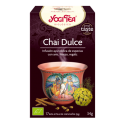 Paquete Yogi Té Dulce con taza humeante e ilustración de hinojo.