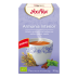 Caja de Yogi Tea con una taza de té, etiquetada "Armonia Interior", con melisa y hierbas.