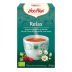 Caja Relax de Yogi Tea con infusión elaborada ecológicamente y decoraciones florales.