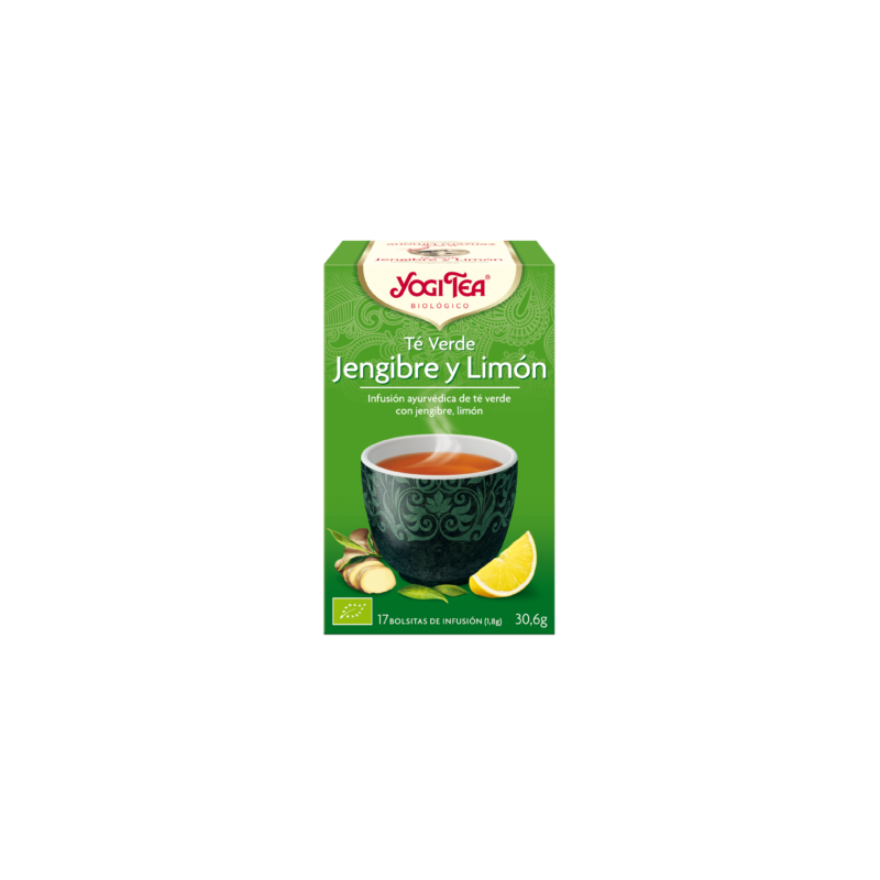 Té Verde Jengibre y Limón Yogi Tea - Biológico - Ecovidasolar