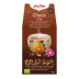 Caja Yogi Tea Choco Chai con taza de té, especias y cáscara de cacao.