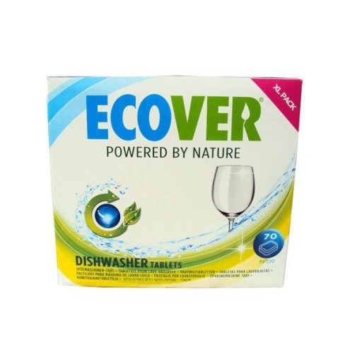 Ecover pastillas lavavajillas con lima y limón, 25 unidades para platos brillantes.