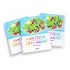 Tres libros "Antienvejecimiento con alimentos crudos" con cubiertas vibrantes sobre la dieta de alimentos crudos.