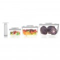 Pack de 4 piezas Recipientes de vidrio de borosilicato rectangular al vacío Status