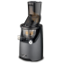 Innovador extractor, el Kuvings EVO820 negro y plateado con conducto ancho y contenedor transparente.