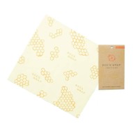 Envoltorio ecológico con estampado de panal elaborado a partir de cera de abeja.