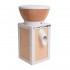 Molinillo de grano de madera y color blanco KomoMio con pico para molienda.