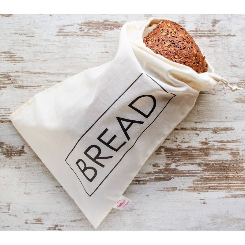 Bolsa de pan de algodón orgánico zero waste - Bread - ecovidasolar