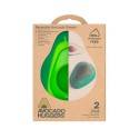 Embalaje para Aguacate Food Huggers libre de BPA y ftalatos, incluye dos tamaños que ahorran energía.