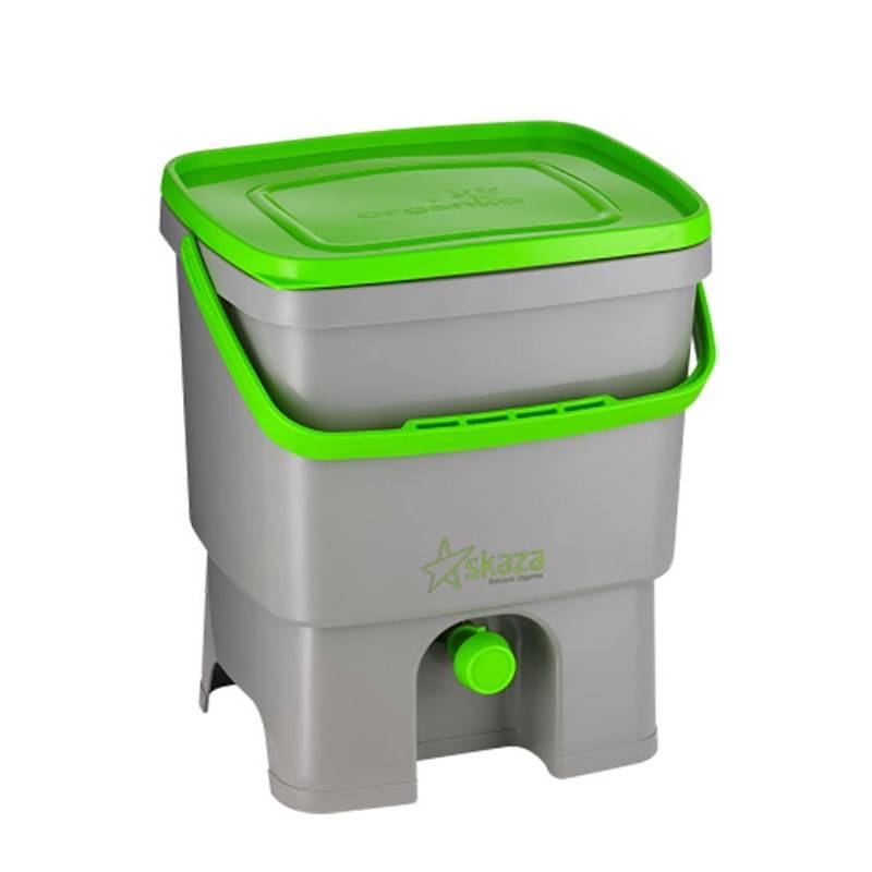 Blanco/Verde Claro Skaza Mina de tu Eco Bokashi Organico Composter de Cocina 