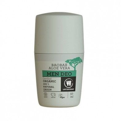 Desodorante roll-on de aloe vera y baobab men - URTEKRAM - Ecovidasolar