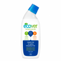 Botella W.C. Ecover Limpiador con tapón azul y etiqueta ecológica.