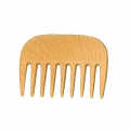 Peine de madera de haya para cabellos rizados, diseño ergonómico y antiestático.