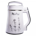 Hervidor eléctrico MioMat de color blanco con diseño floral y programas automáticos.