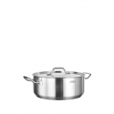 Cacerola baja profesional de acero inoxidable sin níquel con tapadera 16cm