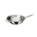Wok de acero inoxidable sin níquel, ideal para cocinar de manera saludable.