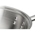 Wok de acero inoxidable sin níquel con diseño de superficie pulida.