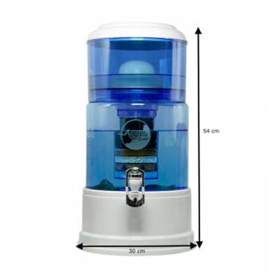 Medidas completas del filtro de agua por gravedad Acalawasserfilter