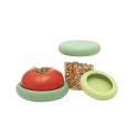 Tapa de silicona Food Huggers con alimentos