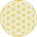  Flor de la vida en oro - Adhesivo vinilo flor de la vida Ecovidasolar
