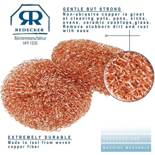 Estropajos de cobre Redecker: limpieza sostenible y duradera