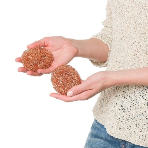 2 Estropajos de cobre Redecker: limpieza sostenible y antibacterial