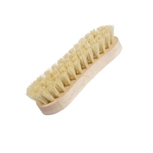 Cepillo multiusos de madera natural y cerdas vegetales de Redecker por arriba