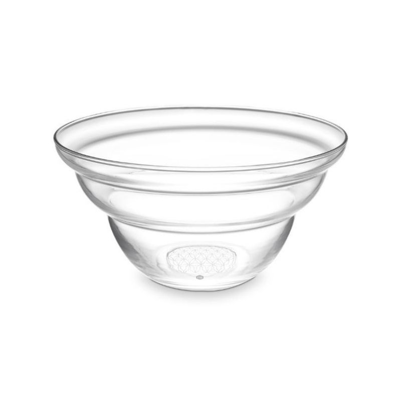 Cuenco de cristal con flor de la vida de Natures Design 1,5 litros