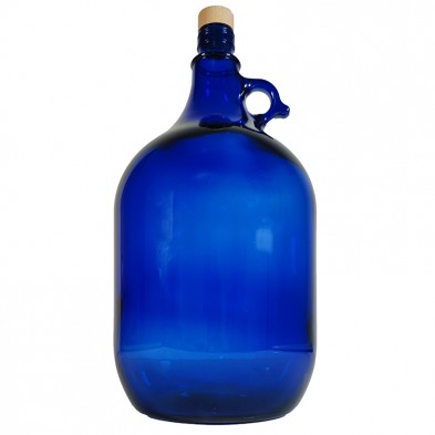 garrafa azul de vidrio de murano de 5 litros