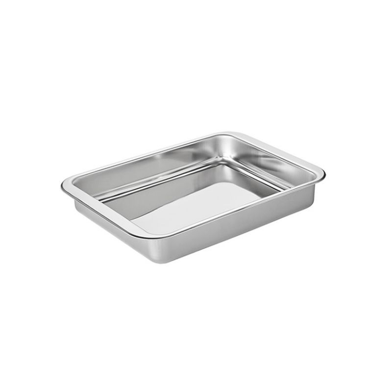 Bandeja rustidera rectangular de acero inoxidable 18/10, 30 x 21 x 5,5 cm