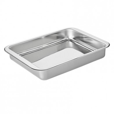 Bandeja rustidera rectangular de acero inoxidable 18/10, 40 x 31 x 6 cm