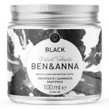 Pasta de dientes negra con carbón activo en cristal 100 ml - Ben&Anna