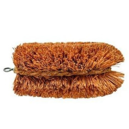 Cepillo para fregar de fibra de coco Tawashi con mango de bucle de metal.