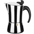 Cafetera italiana de acero inoxidable con diseño clásico y elegante 300 ml
