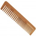 Peine de bambú con dos grosores para cabello liso y rizado. Ideal para desenredar.